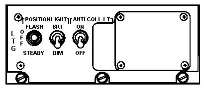 Drawing: Control panel for position and anti-collision lights