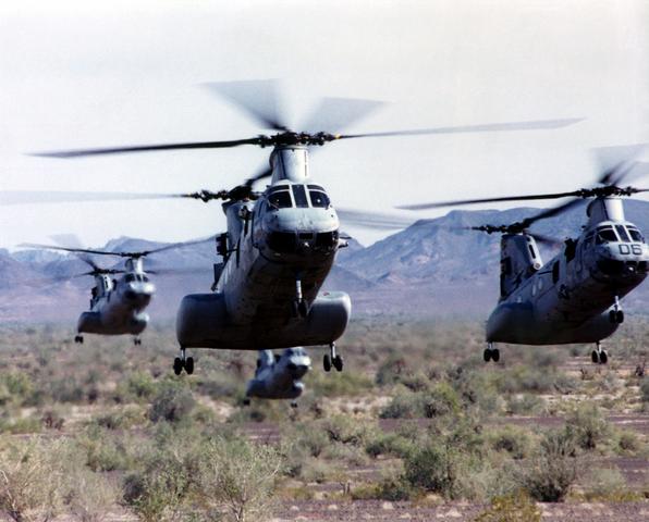 Image: U.S. Marines CH-46 Sea Knight Helicopters