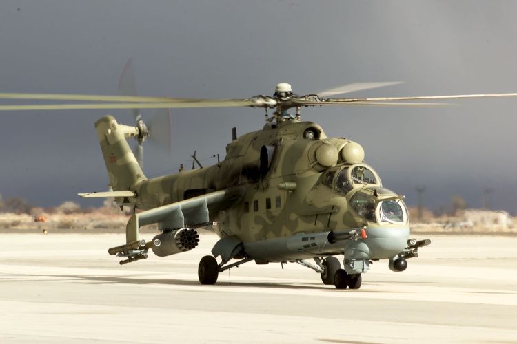 Image: Mi-24 Hind Helicopter Returns From The Hunt