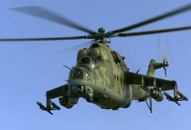 Image: Mi-24 Hind helicopter gunship