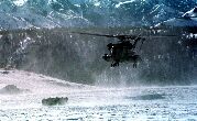 Image: Marine Corps CH-53E Super Stallion lands at the Mountain Warfare Training Center.