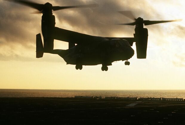 Image: CV-22 Osprey during sea trials