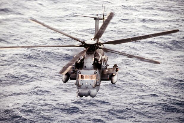 Image: MH-53J Pave Low III flies training mission over water