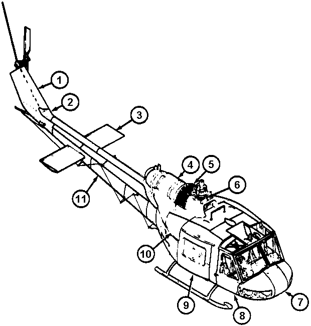 Drawing: UH-1M Items 1 - 12