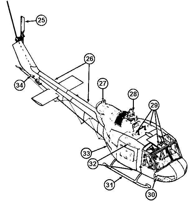 Drawing: UH-1M  Items 25 - 34