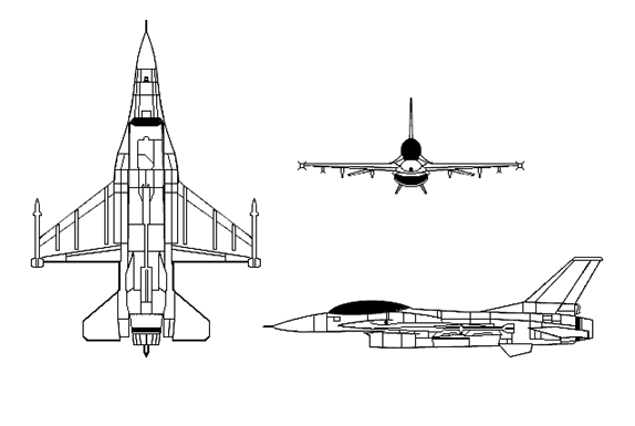 Drawing: F-16 Fighting Falcon