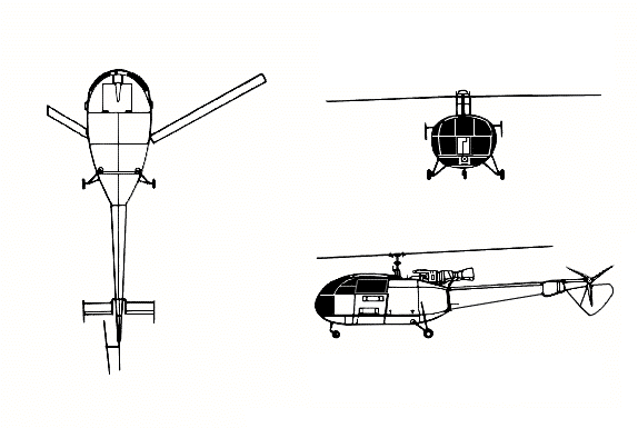 Drawing: Alouette III