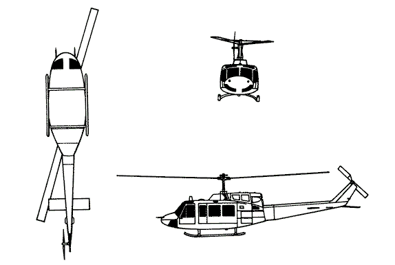 Drawing: UH-1N Model 212