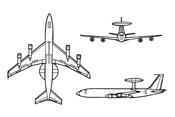 Drawing: E-3A Sentry