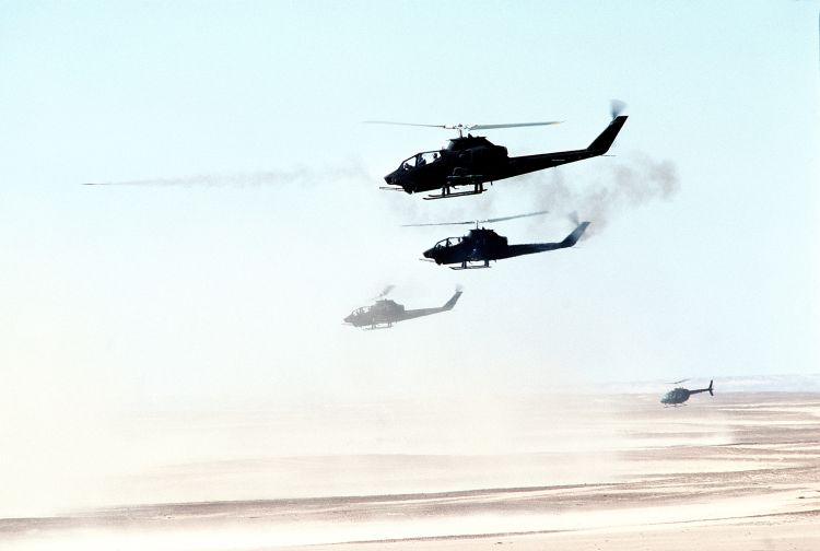 Image: AH-1E Cobra and OH-58 Kiowa Helicopters
