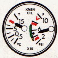 Drawing: Xmsm oil pressure/temperature gauge