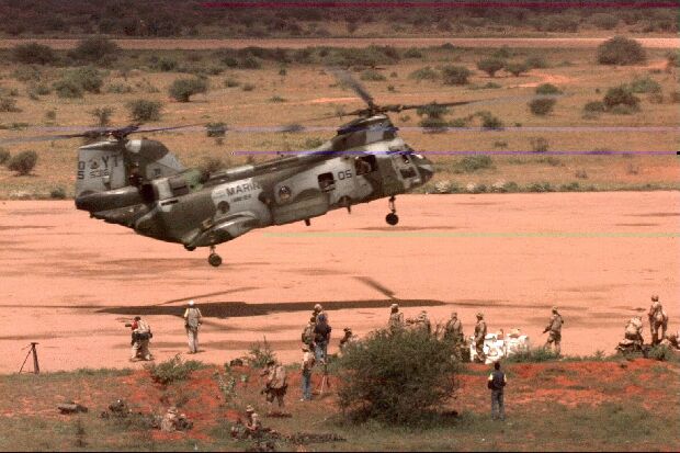 U.S. Marine Corps CH-46 Sea Knight helicopter