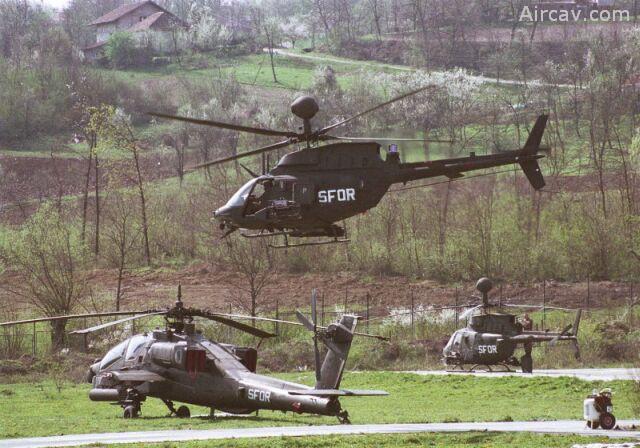 Image: OH-58D and AH-64 Helicopter