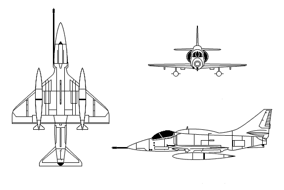 Drawing: A-4 SKYHAWK (McDONNELL DOUGLAS)
