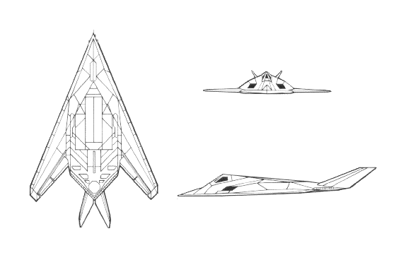 Drawing: F-117A Night Hawk