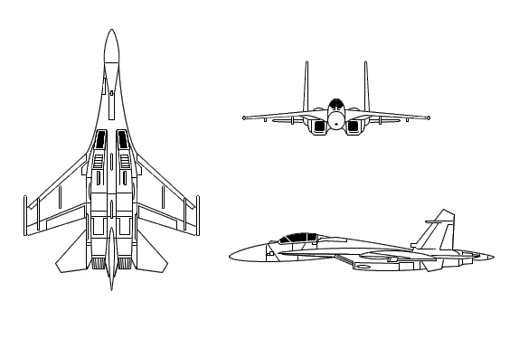 Drawing: Su-27 Flanker